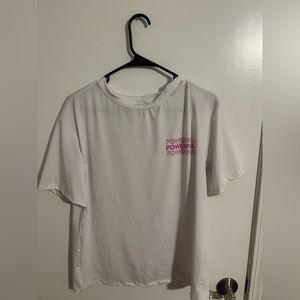 Size medium shirt and biker shorts set.